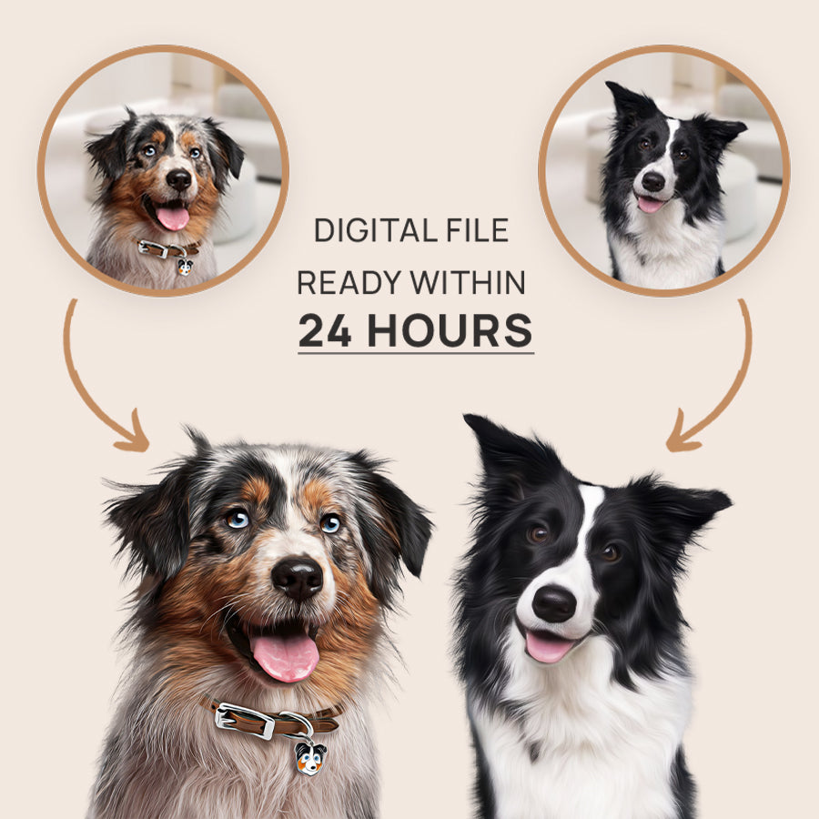 Digital Customized Pet Portrait Canvas & Poster (Demo)