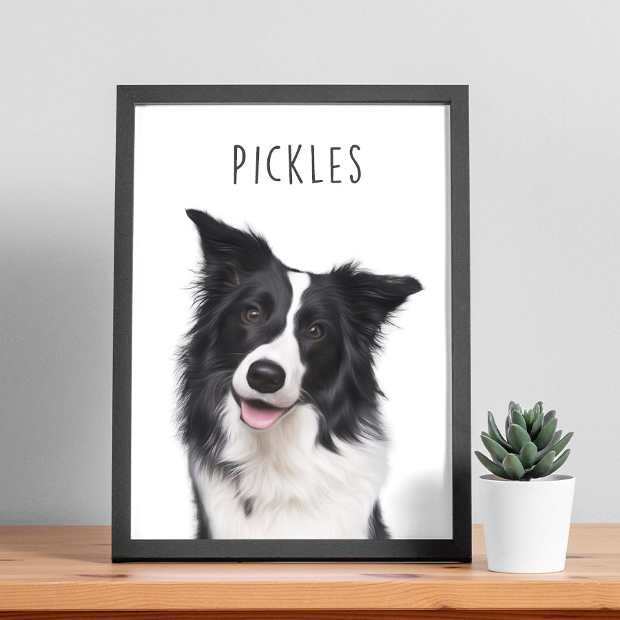Super Cute Personalized Dog & Cat Vertical Frame Poster - Gift for Bestie