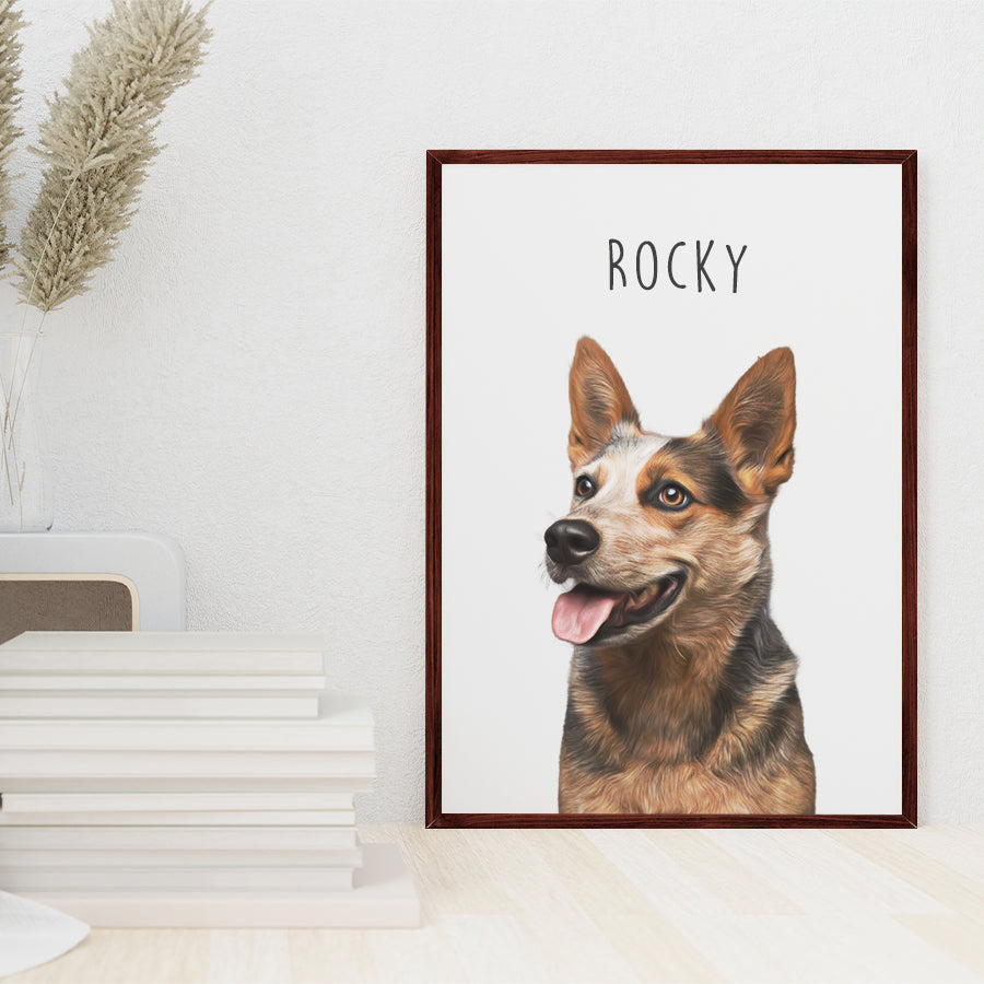 Super Cute Personalized Dog & Cat Vertical Frame Poster - Gift for Bestie