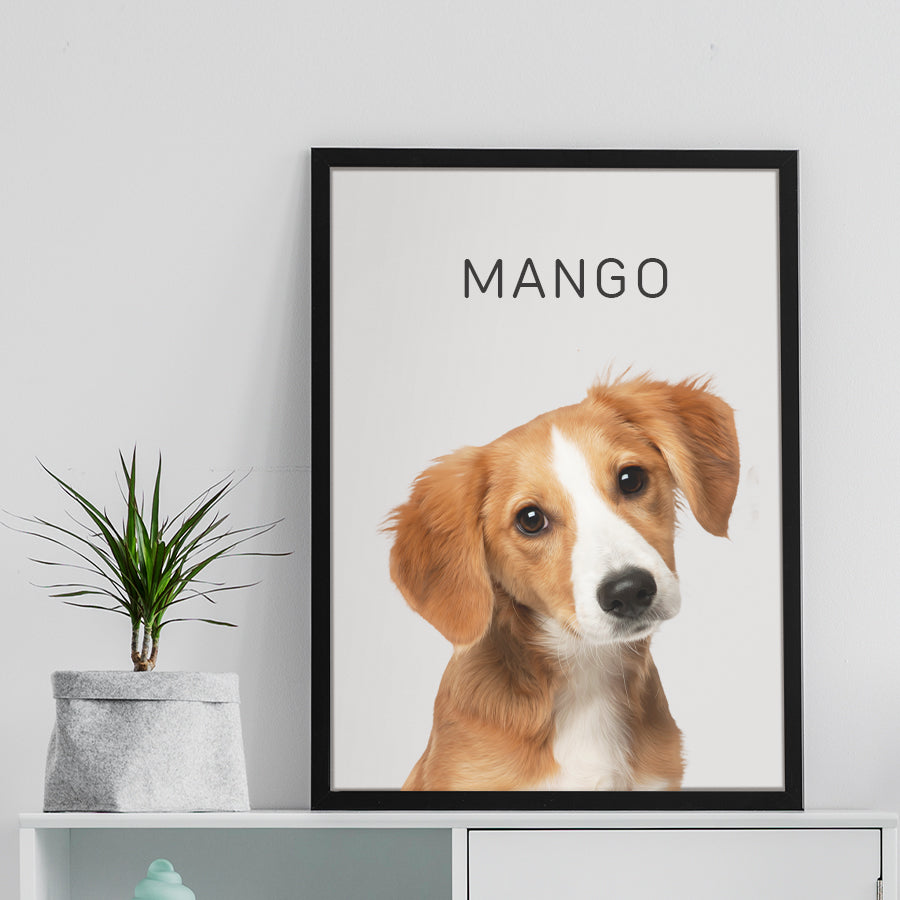 Super Cute Personalized Dog & Cat Vertical Frame Poster - Gift for Bestie