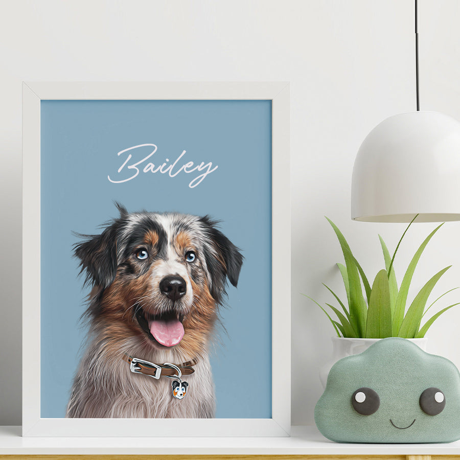 Super Cute Personalized Dog & Cat Vertical Frame Poster - Gift for Bestie