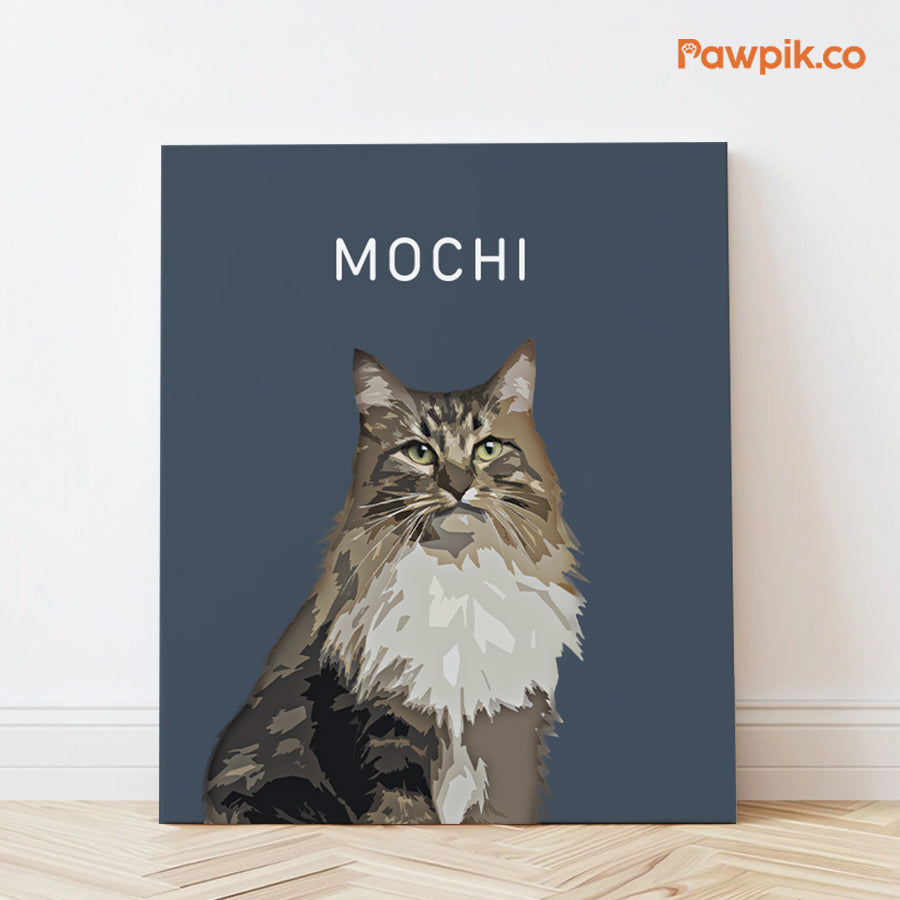Lovely Custom Dog Portrait Cartoon Vertical Canvas - Gift For Pet Lovers