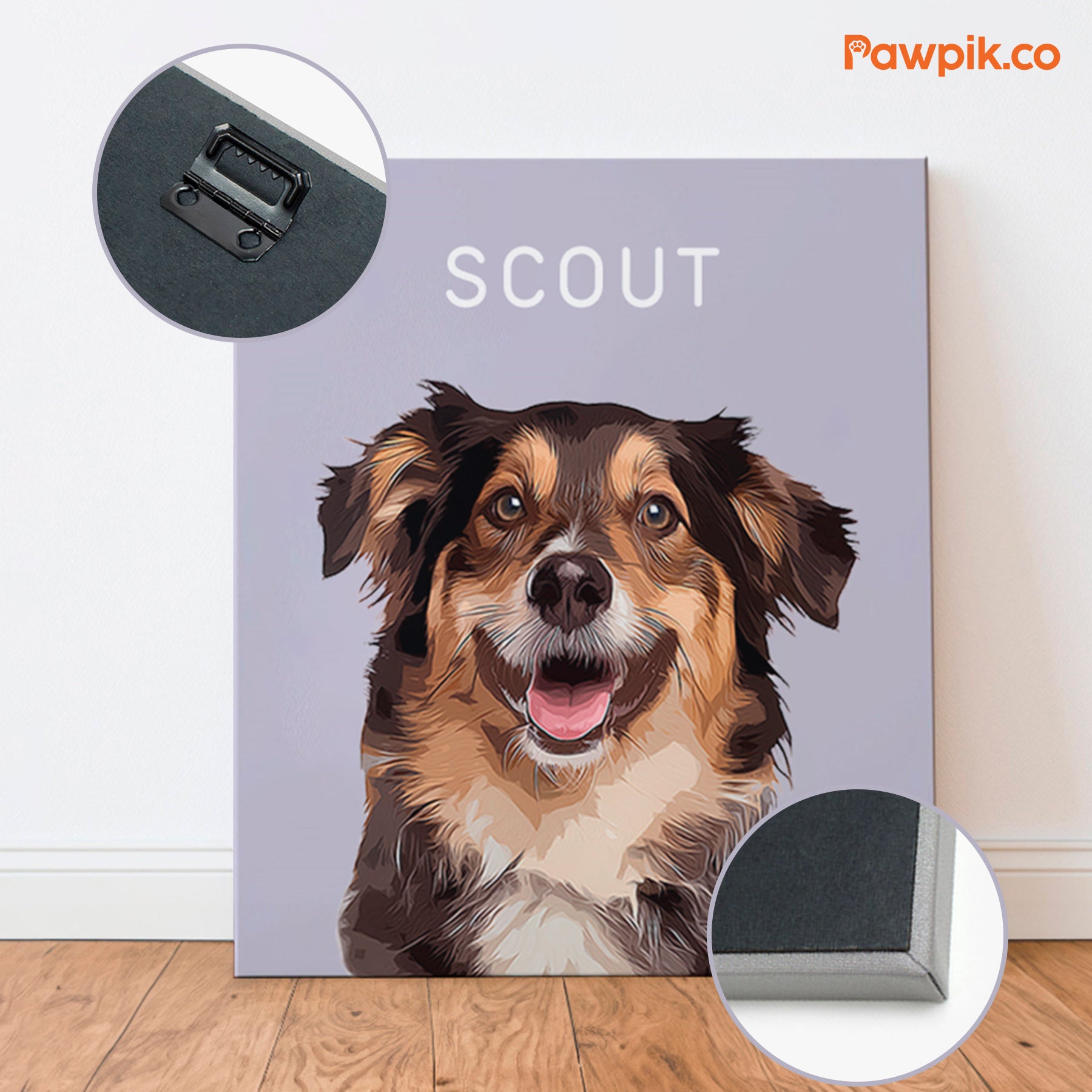 Super Cute Customized Dog & Cat Portrait Vertical Canvas - Gift for Pet Lovers