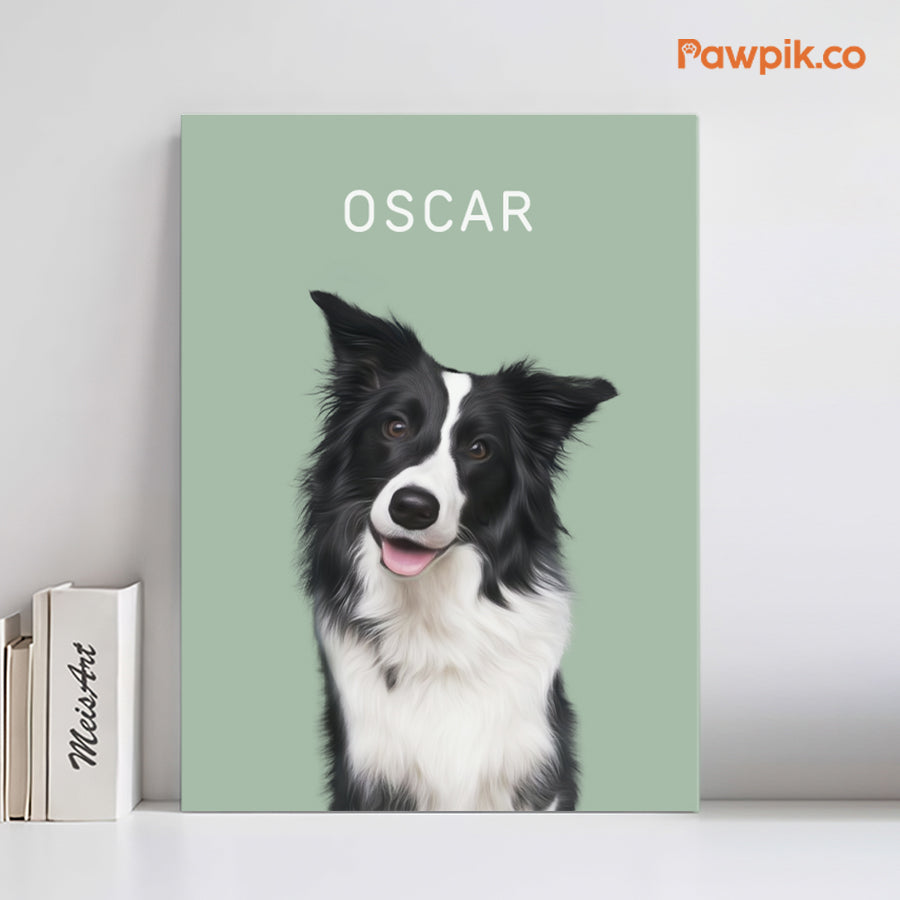 Super Cute Customized Dog & Cat Portrait Vertical Canvas - Gift for Pet Lovers