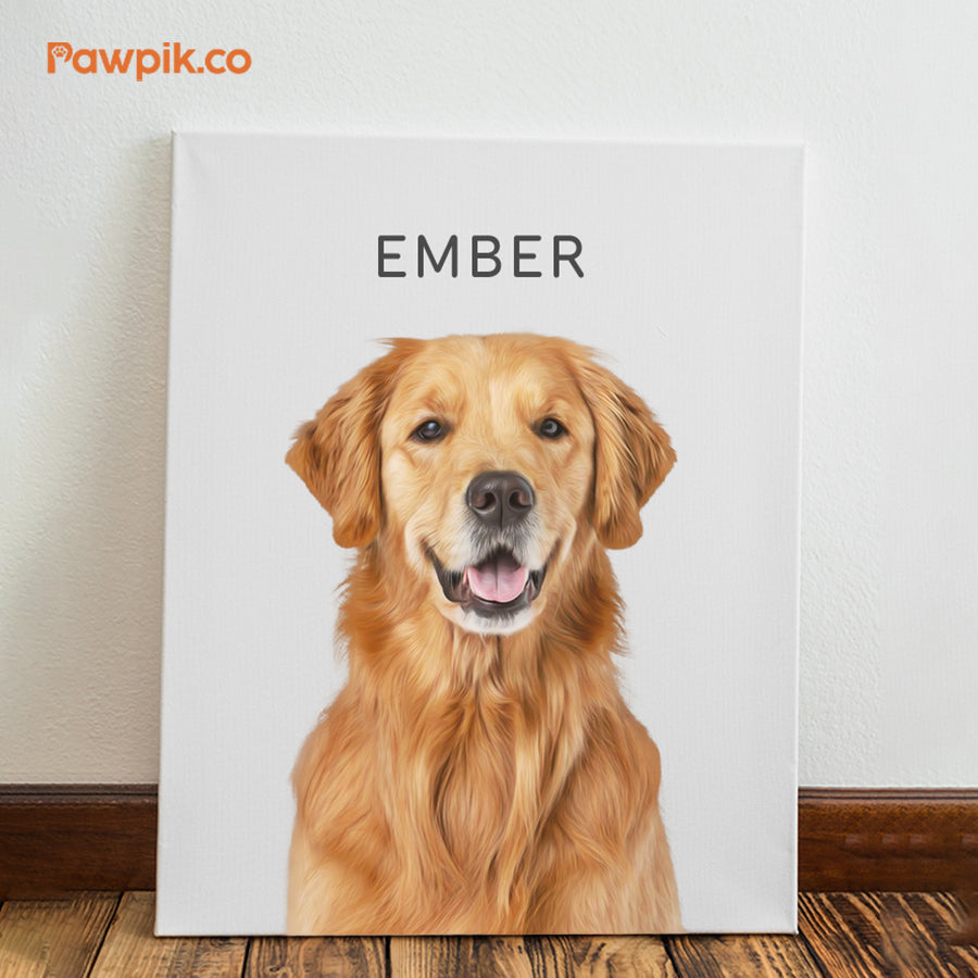 Super Cute Customized Dog & Cat Portrait Vertical Canvas - Gift for Pet Lovers