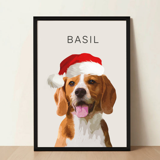 Custom Super Cute Pet Photo, Personalized Frame Poster - Christmas Gift For Pet Owners