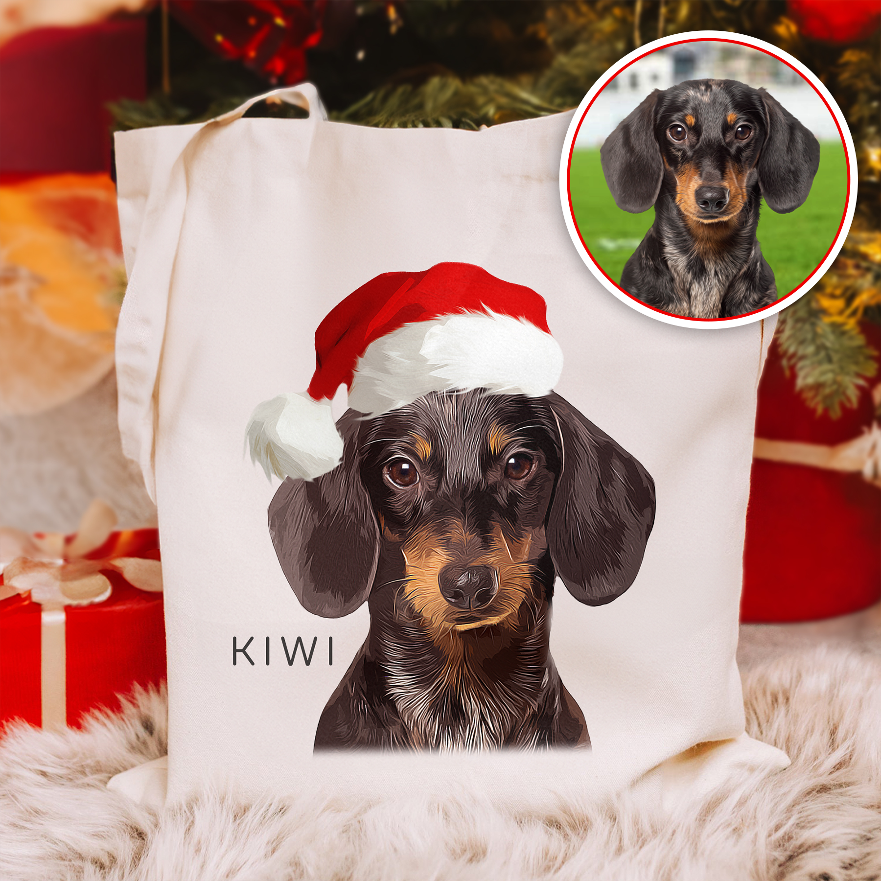Custom Super Cute Pet Photo, Personalized Tote Bag - Christmas Gift For Pet Owners