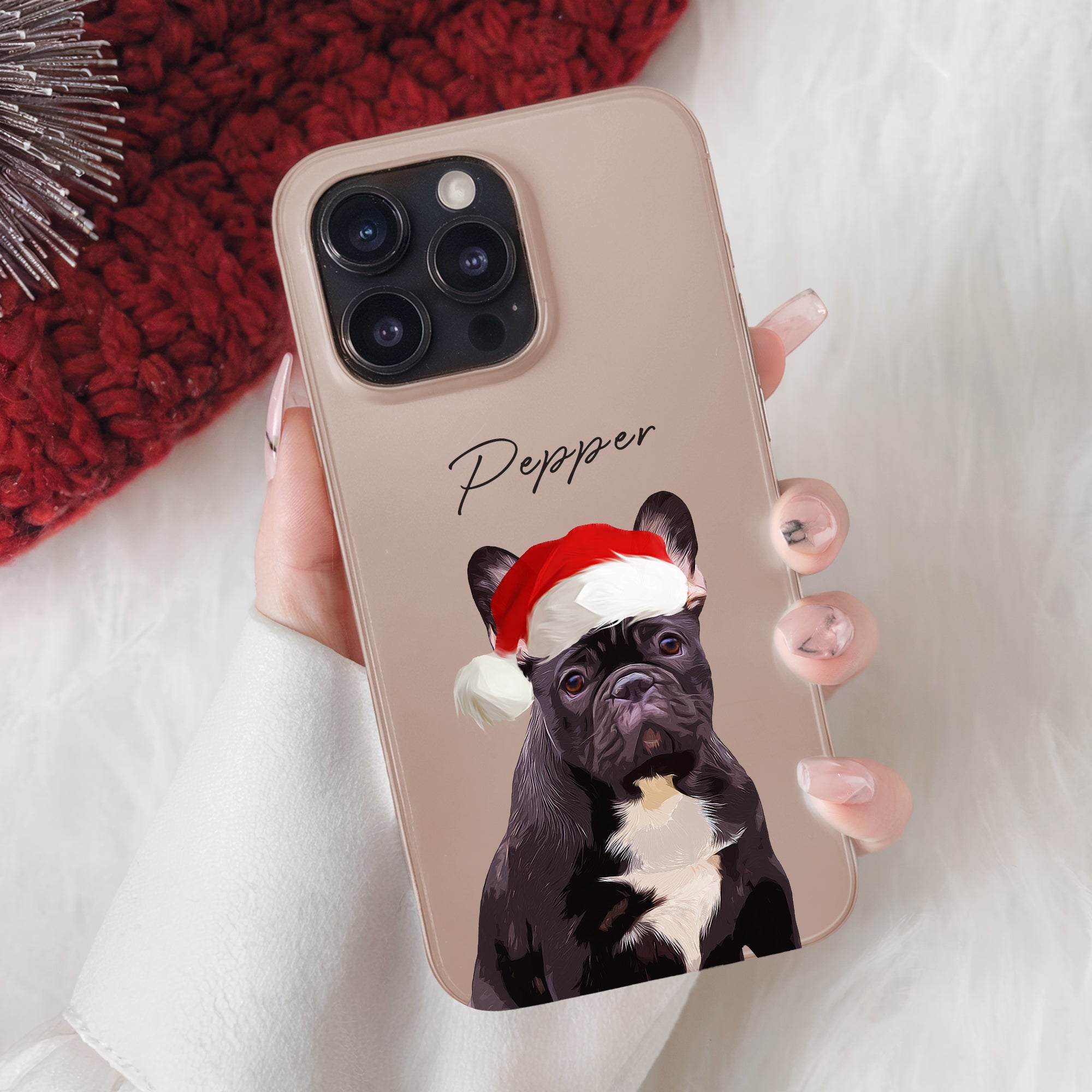 Custom Super Cute Pet Photo, Personalized Tough Phone Case - Christmas Gift For Pet Owners