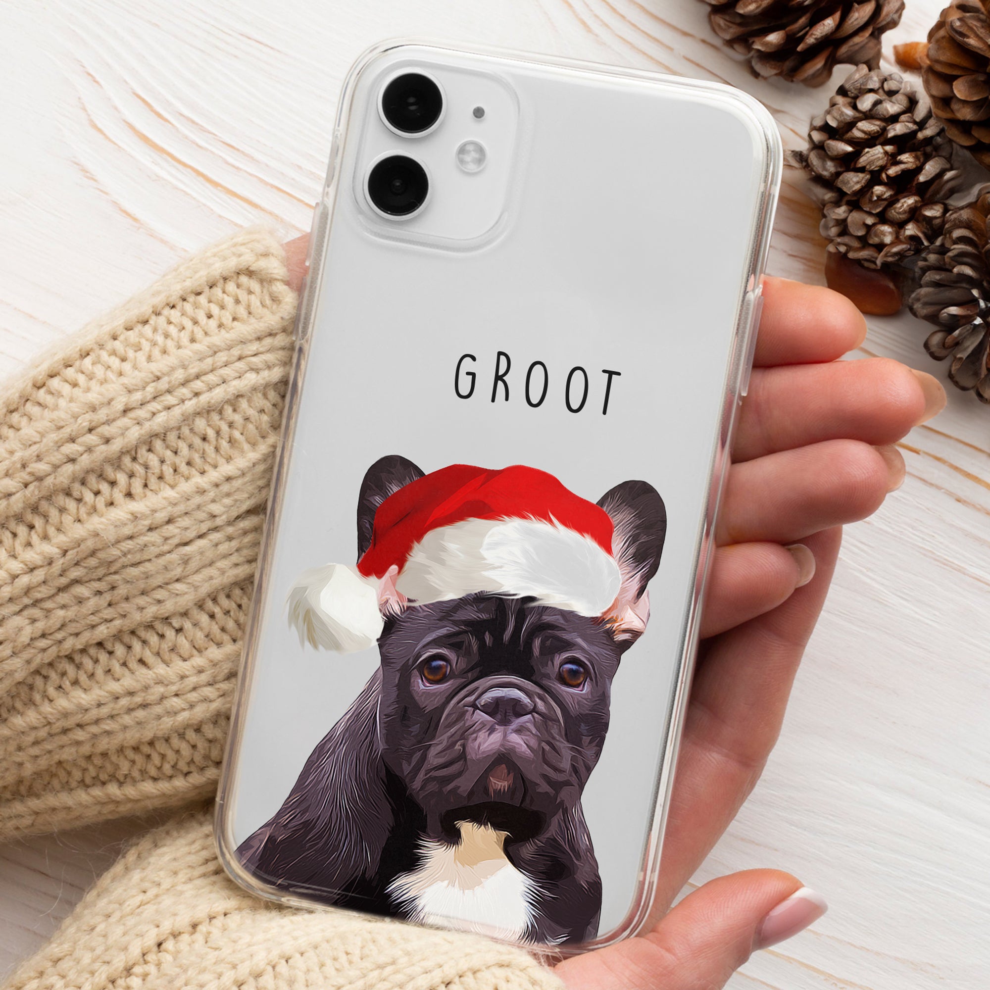 Custom Super Cute Pet Photo, Personalized Clear Phone Case - Christmas Gift For Pet Owners