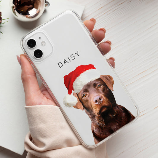 Custom Adorable Pet Photo, Personalized Clear Phone Case - Christmas Gift For Pet Owners