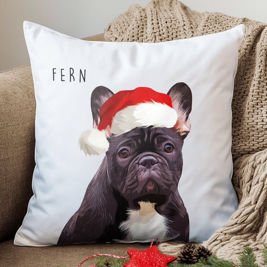 Custom Super Cute Pet Photo, Personalized Faux Suede Square Pillowcase - Christmas Gift For Pet Owners