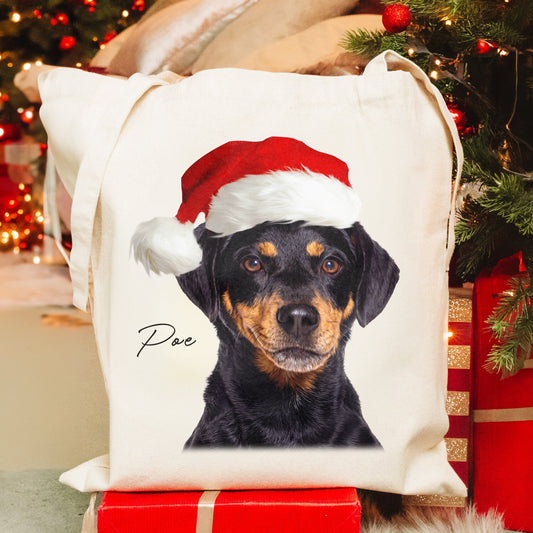 Custom Adorable Pet Photo, Personalized Tote Bag - Christmas Gift For Pet Owners