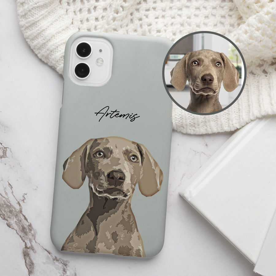 Personalized Super Cute Pet Portrait Tough Phone Case - Gift For Pet Lovers