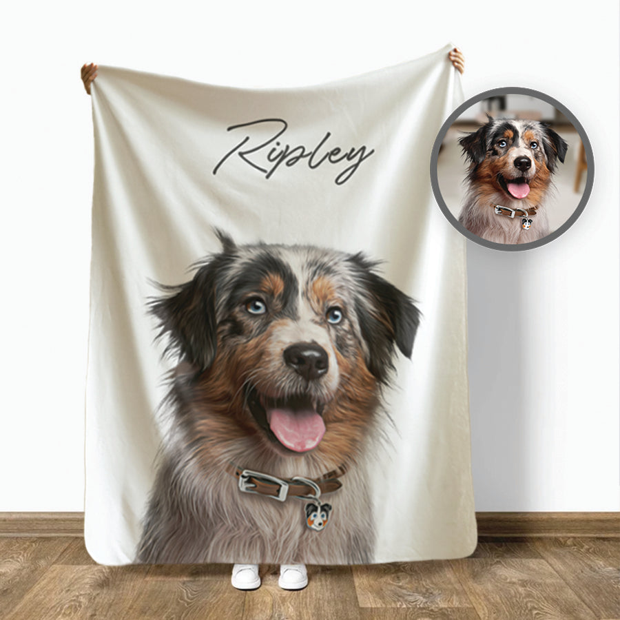 Funny Personalized Pet Sherpa Fleece Blanket - Gift For Pet Lovers