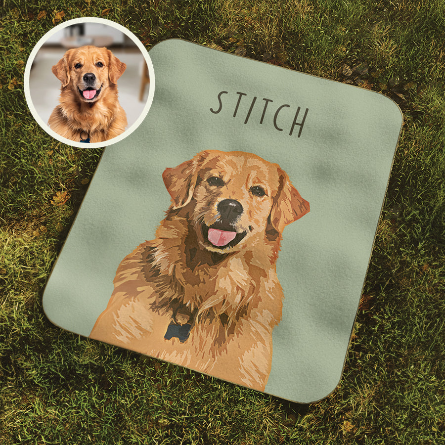 Super Cute Customized Cat Cartoon Picnic Blanket - Gift For Pet Lovers