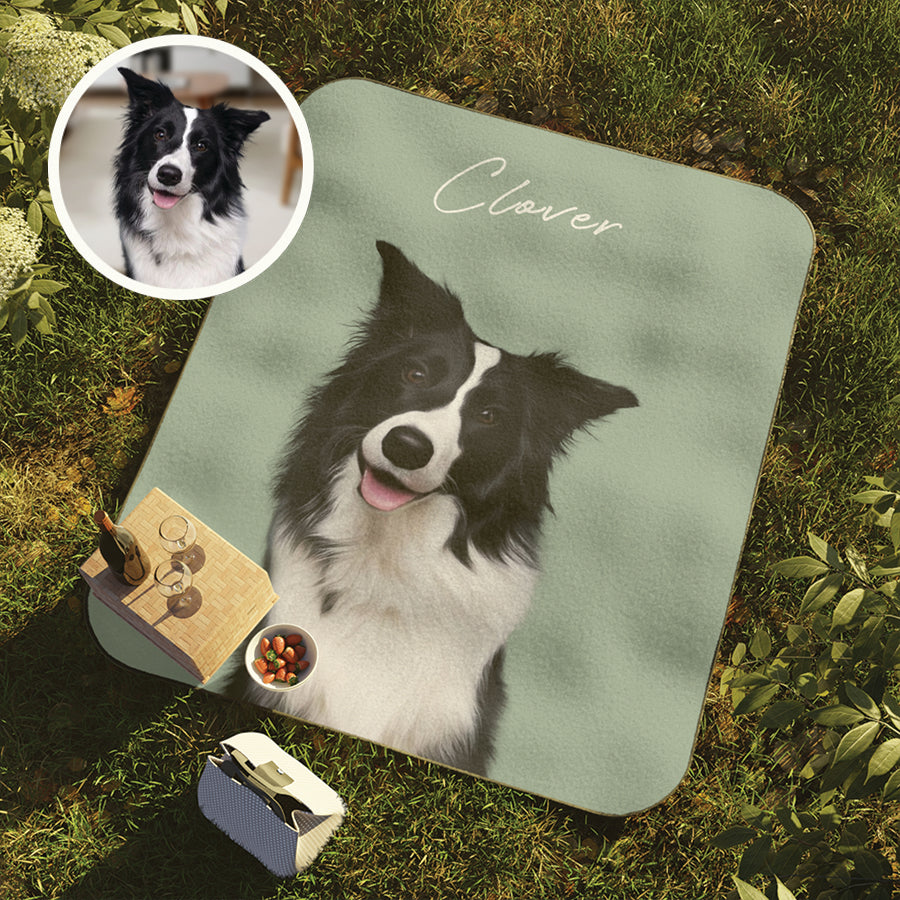 Super Adorable Personalized Pet Picnic Blanket - Gift For Dog & Cat Lovers
