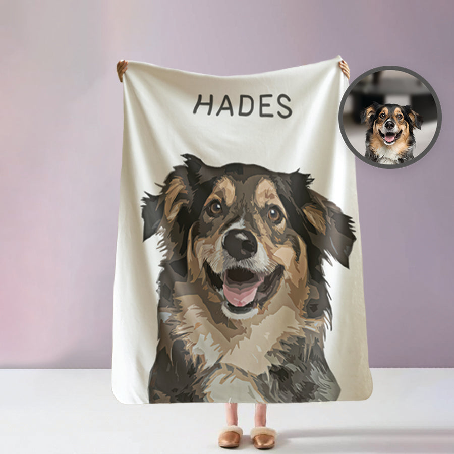 Super Adorable Customized Cat Cartoon Sherpa Fleece Blanket - Gift For Pet Lovers