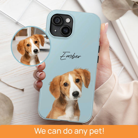 Personalized Colorful Pet Portrait Tough Phone Case - Gift For Cat Lovers