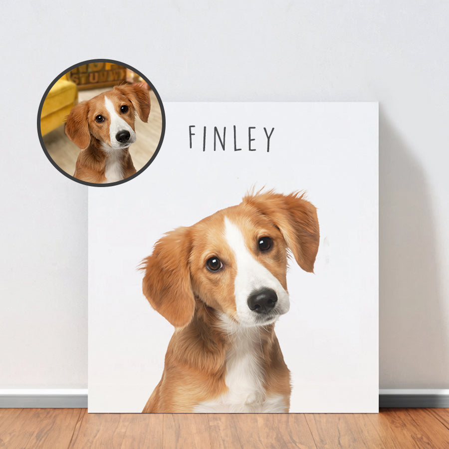 Super Cute Personalized Pet Square Poster - Gift For Dog & Cat Lovers
