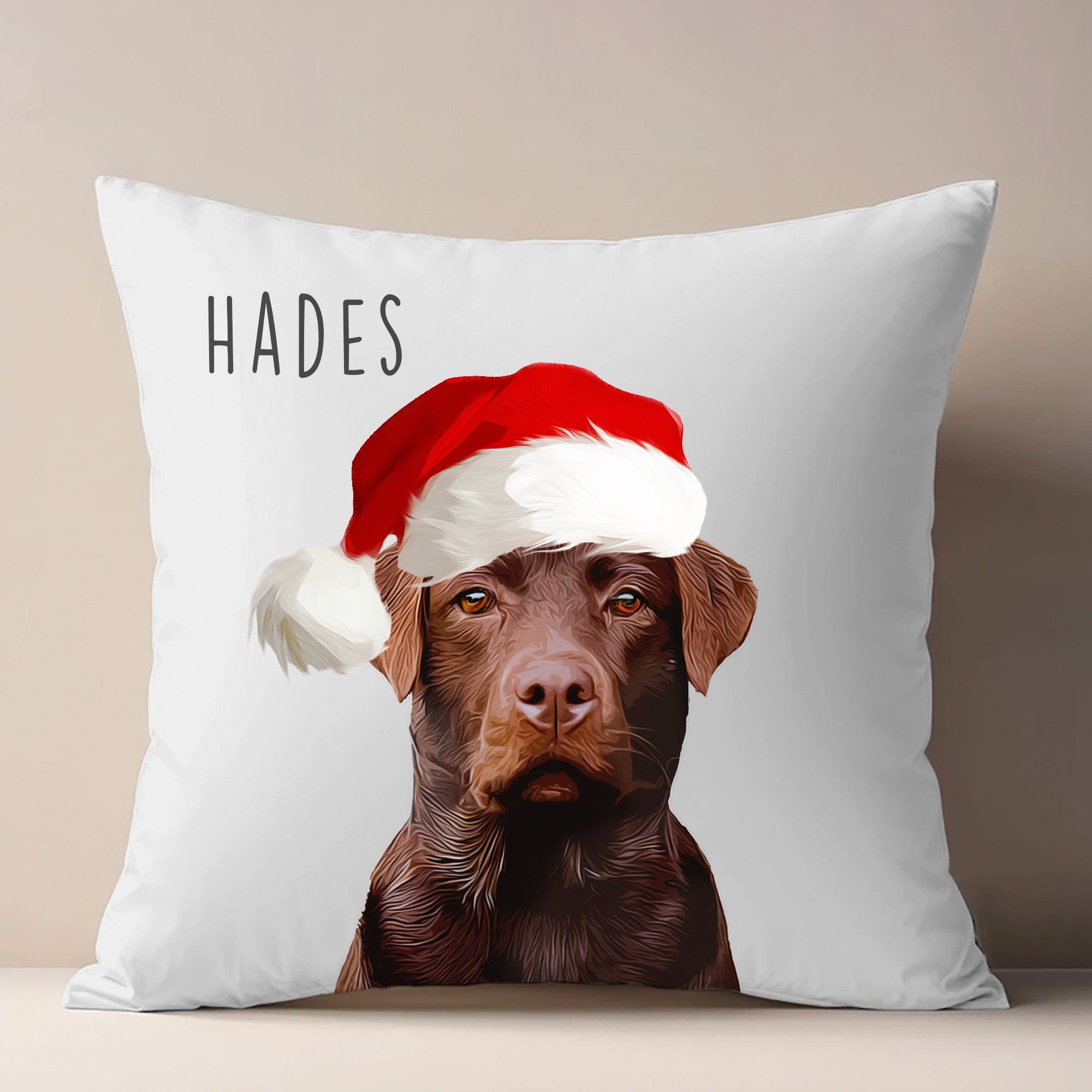 Custom Super Cute Pet Photo, Personalized Square Pillowcase - Christmas Gift For Pet Owners