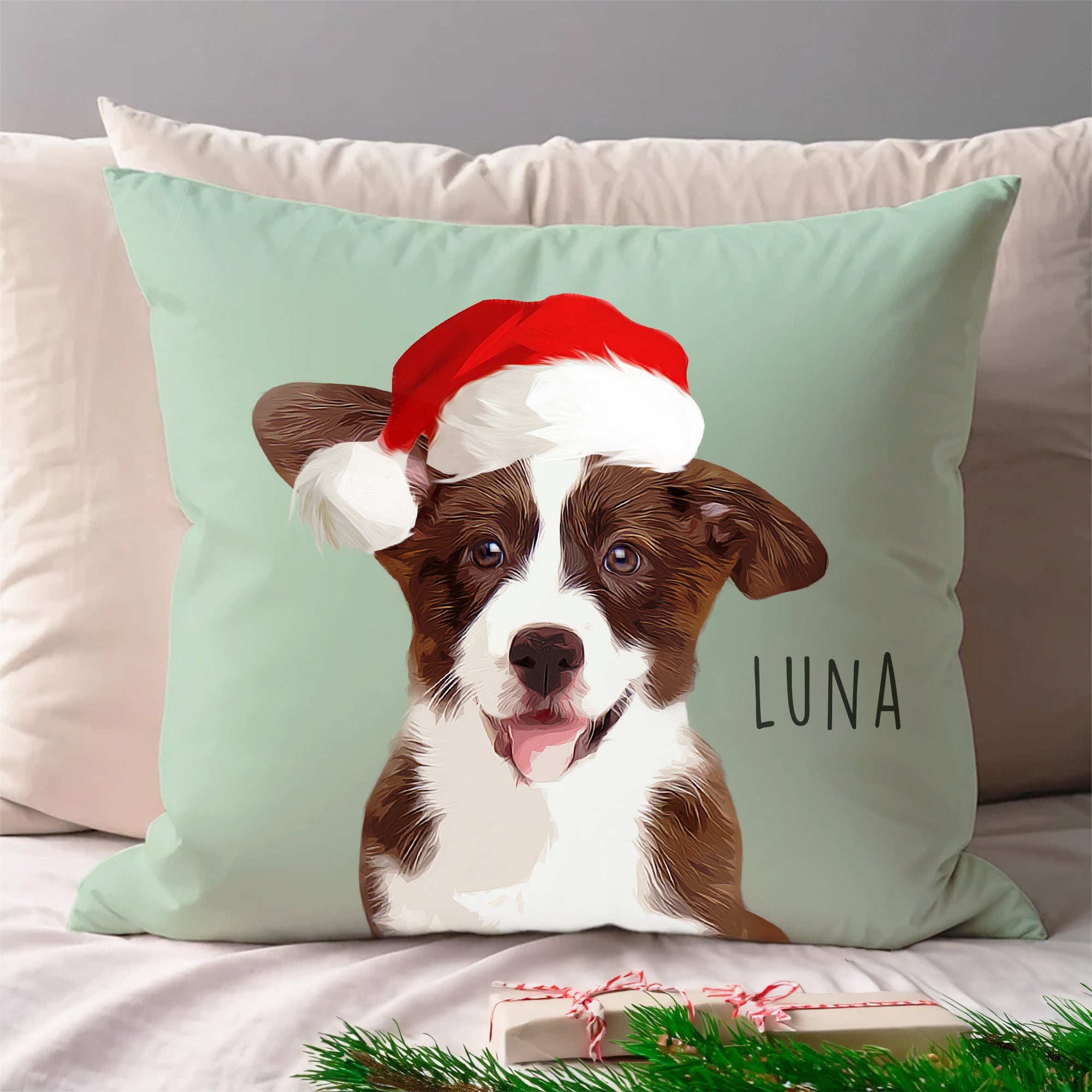 Custom Super Cute Pet Photo, Personalized Square Pillowcase - Christmas Gift For Pet Owners