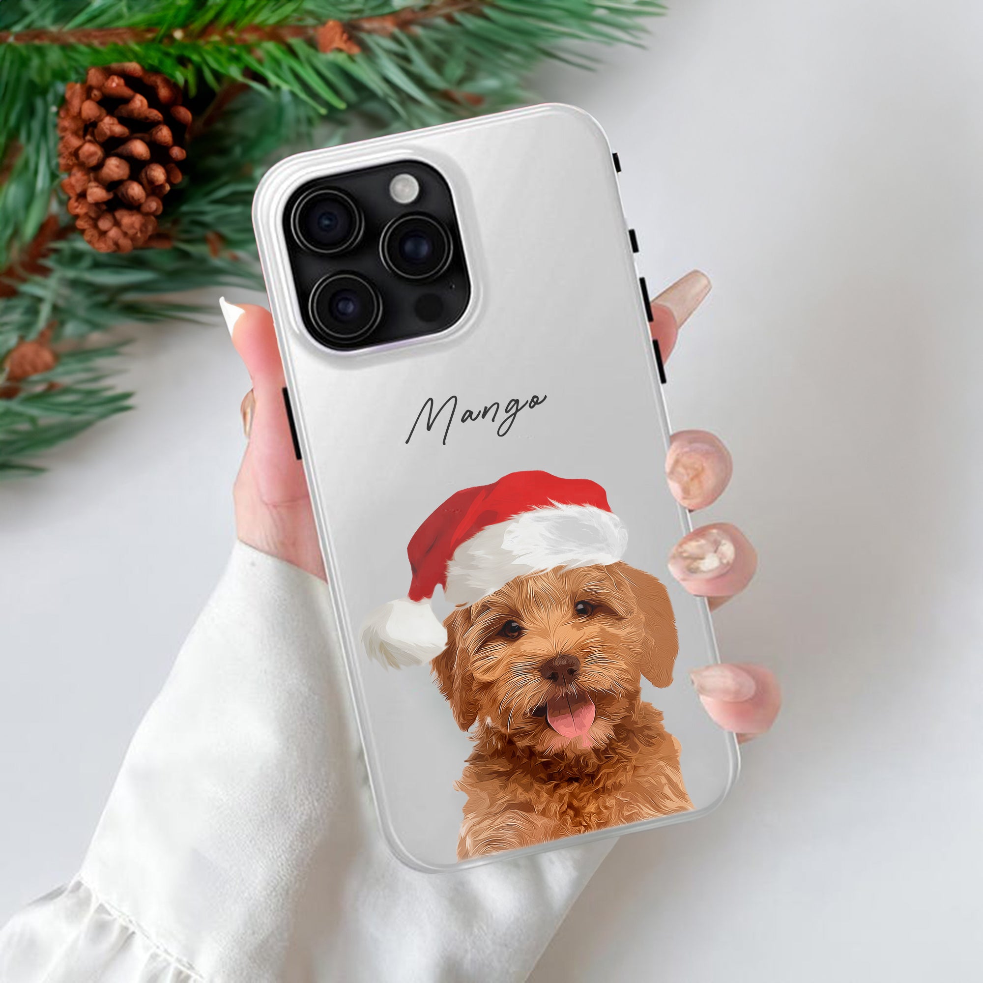 Custom Super Cute Pet Photo, Personalized Tough Phone Case - Christmas Gift For Pet Owners