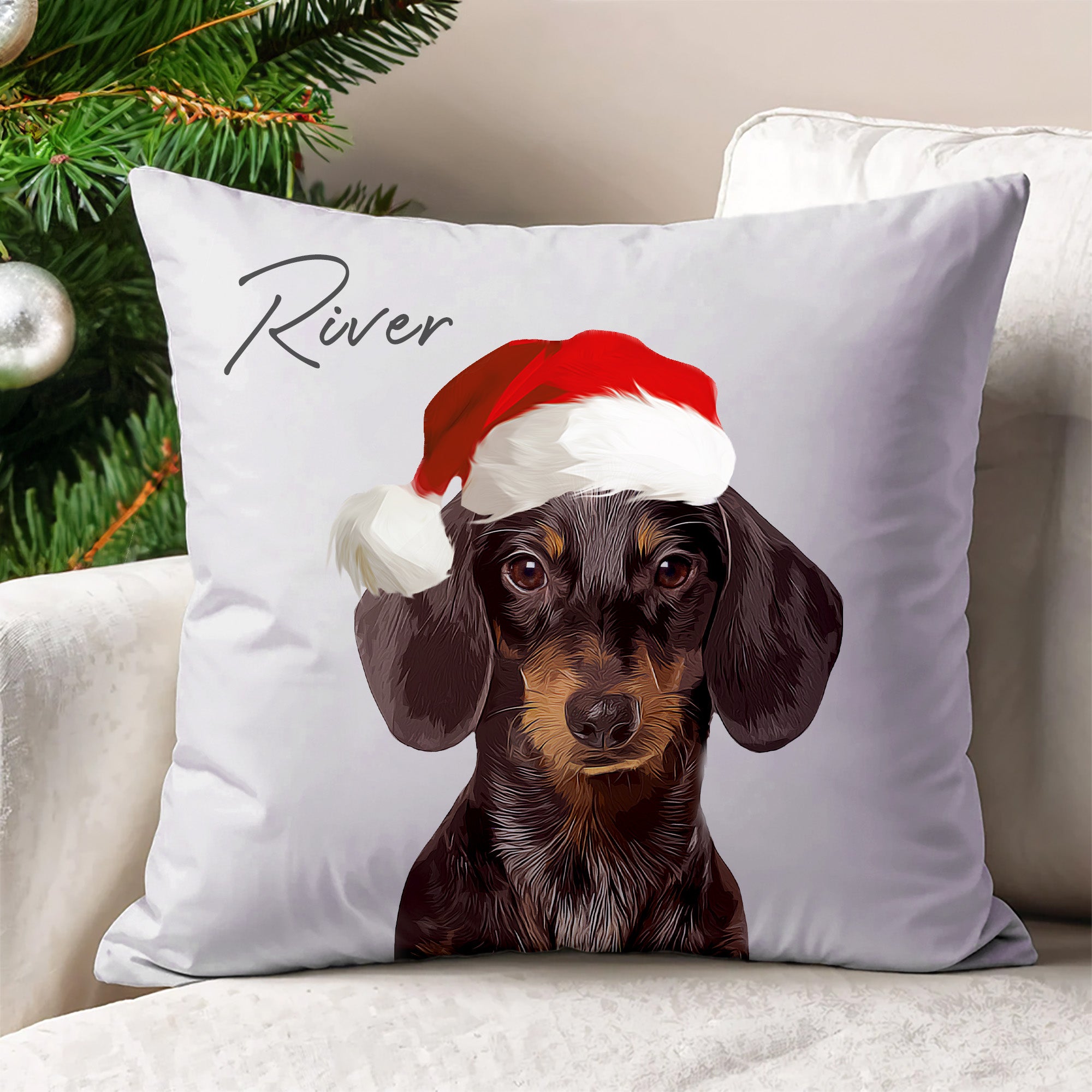 Custom Super Cute Pet Photo, Personalized Square Pillowcase - Christmas Gift For Pet Owners