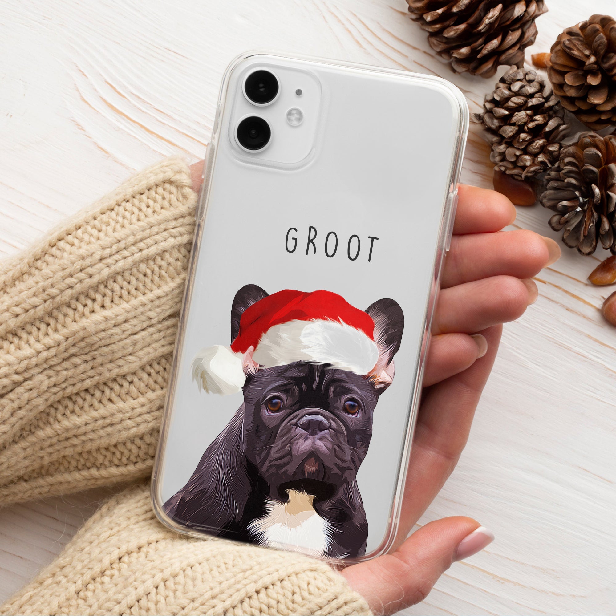 Custom Super Cute Pet Photo, Personalized Clear Phone Case - Christmas Gift For Pet Owners