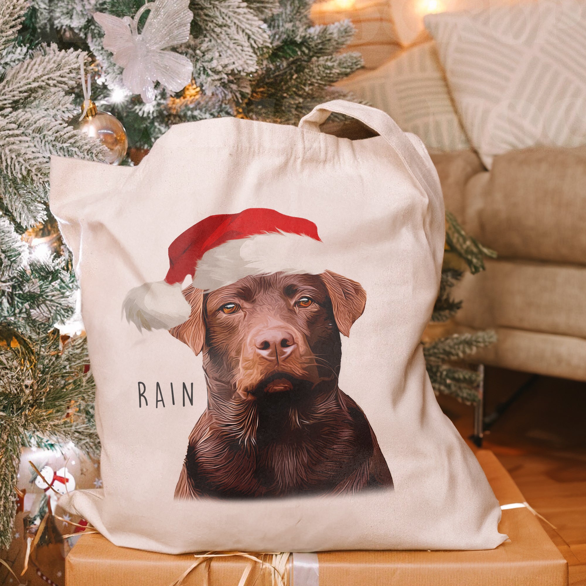 Custom Super Cute Pet Photo, Personalized Tote Bag - Christmas Gift For Pet Owners