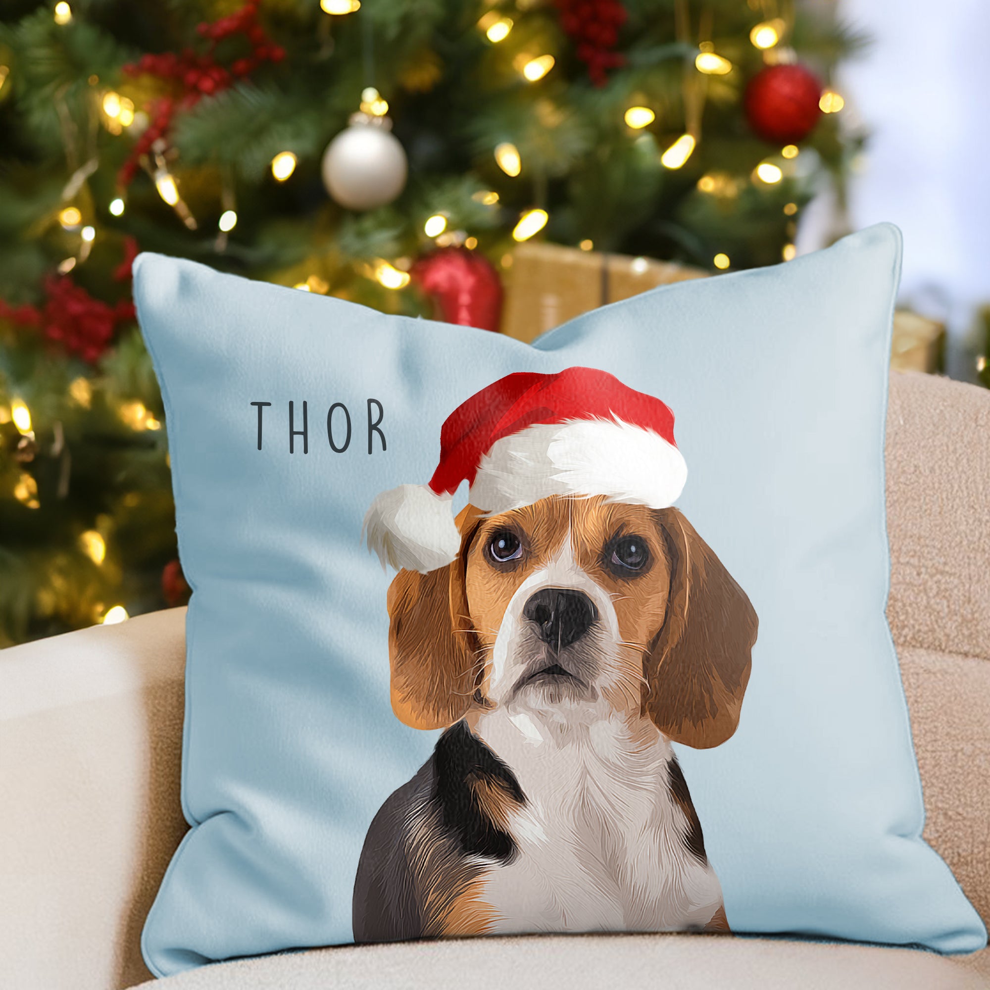 Custom Super Cute Pet Photo, Personalized Faux Suede Square Pillowcase - Christmas Gift For Pet Owners