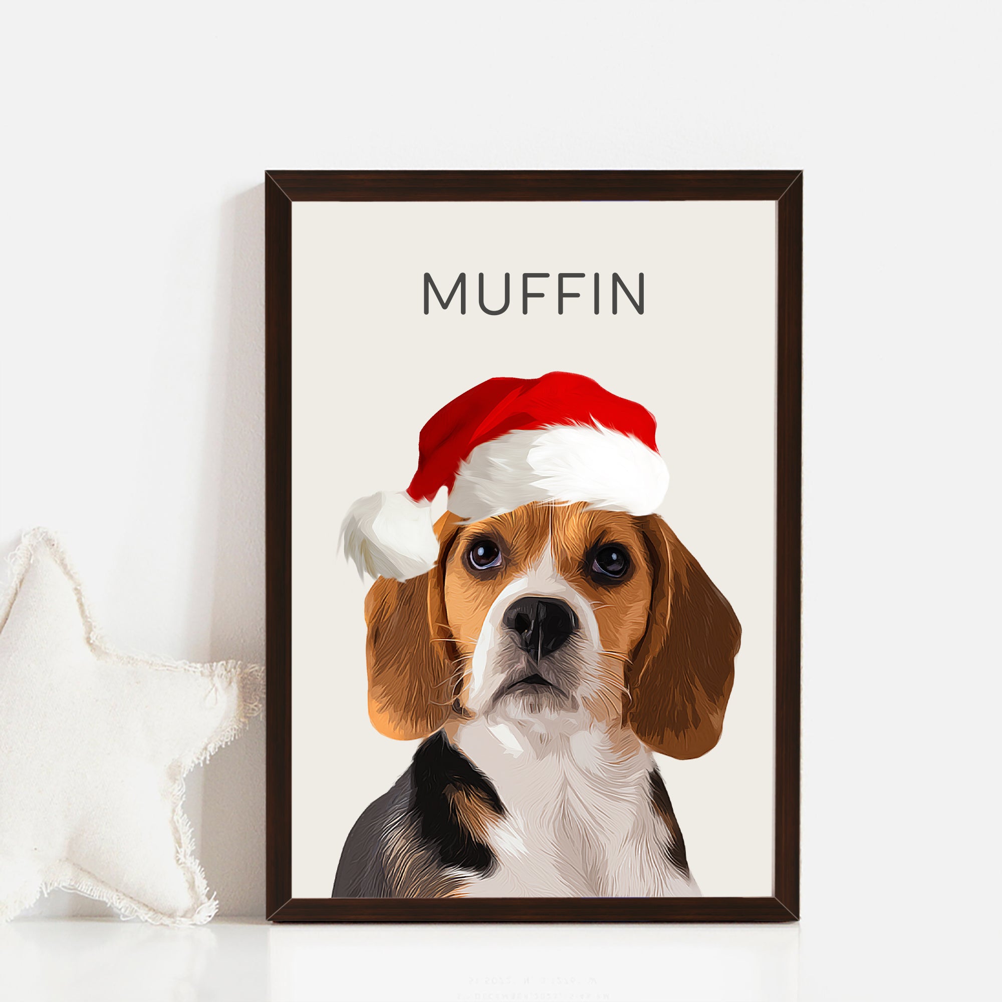 Custom Super Cute Pet Photo, Personalized Frame Poster - Christmas Gift For Pet Owners