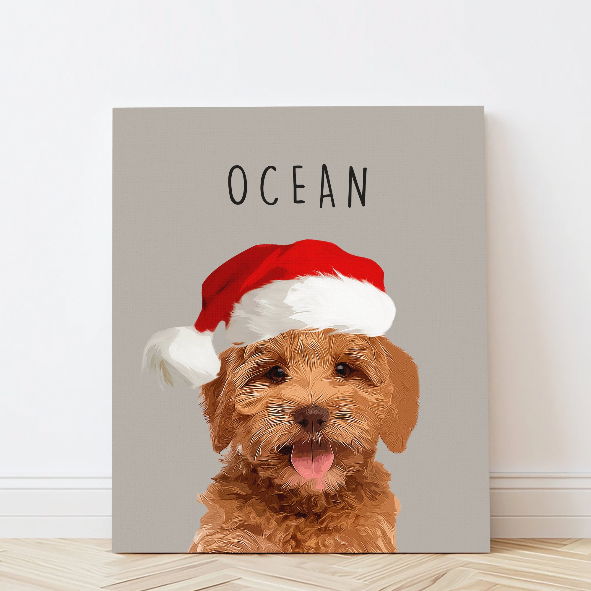 Custom Super Cute Pet Photo, Personalized Canvas - Christmas Gift For Pet Owners