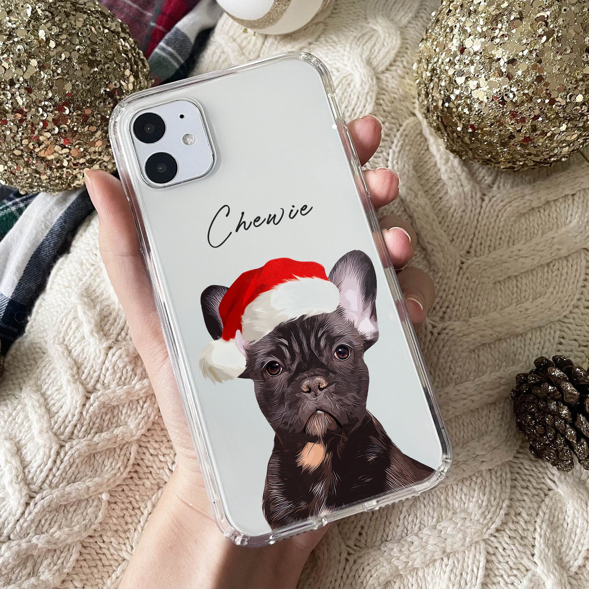 Custom Super Cute Pet Photo, Personalized Clear Phone Case - Christmas Gift For Pet Owners