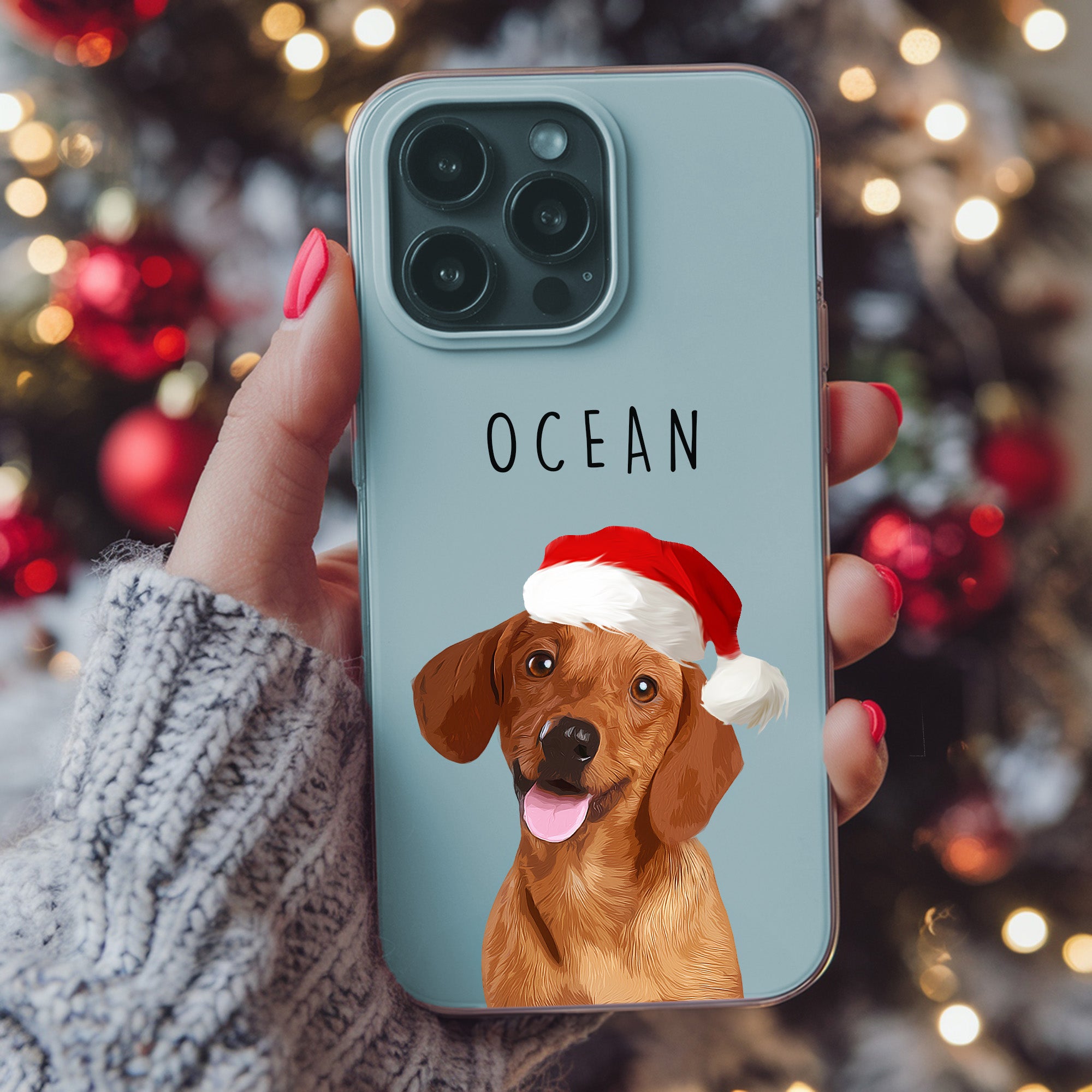 Custom Super Cute Pet Photo, Personalized Tough Phone Case - Christmas Gift For Pet Owners
