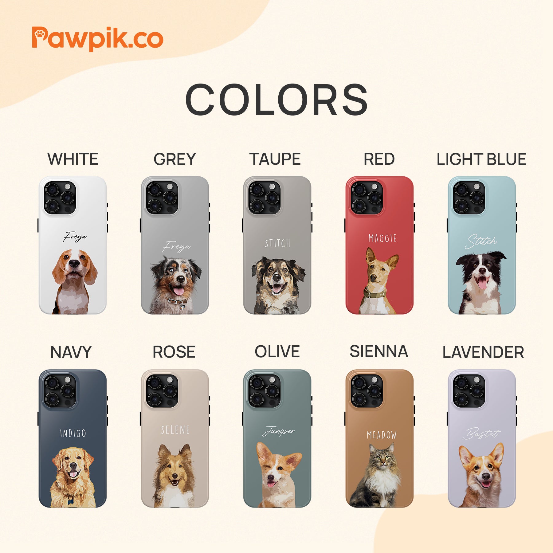 Personalized Adorable Pet Portrait Tough Phone Case - Gift For Pet Lovers