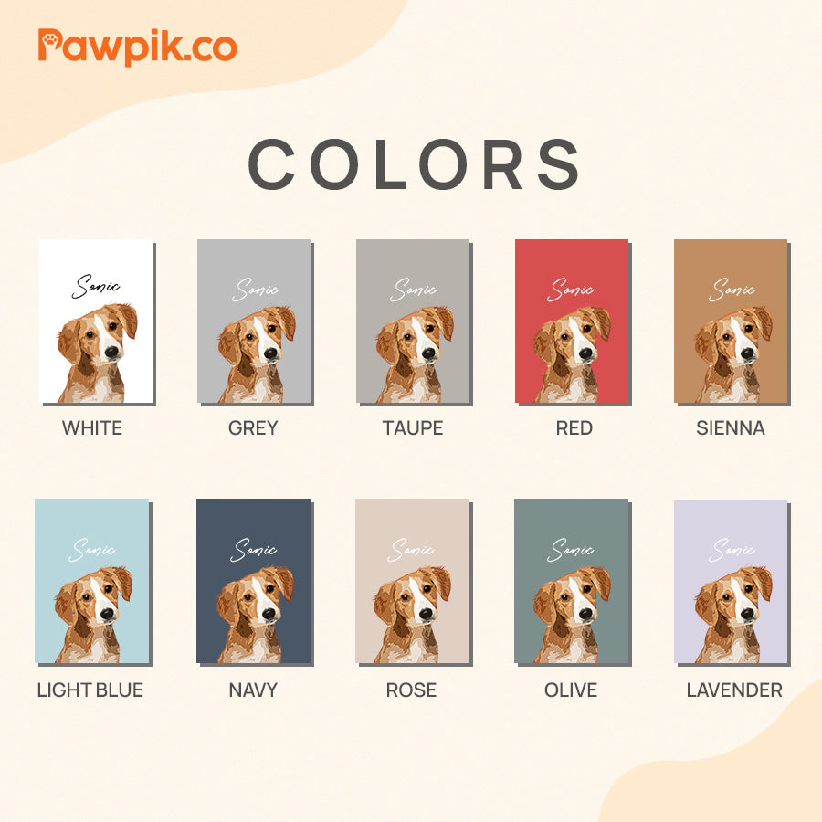 Super Cute Custom Dog Cartoon Vertical Poster - Gift For Pet Lover