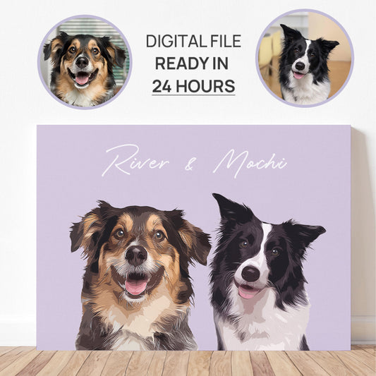 Super Adorable Personalized Pet Cartoon Horizontal Poster - Gift for Dog Lovers