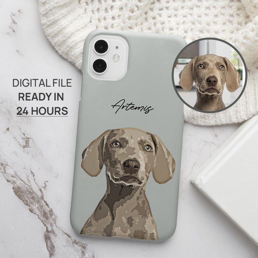 Personalized Super Cute Pet Portrait Tough Phone Case - Gift For Pet Lovers
