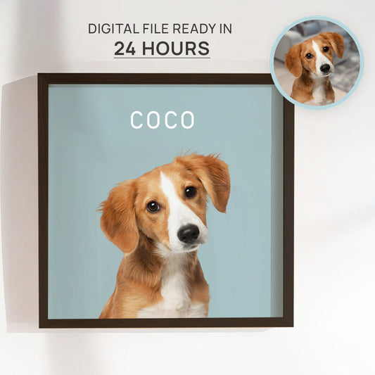 Lovely Personalized Pet Square Frame Canvas - Gift for Bestie