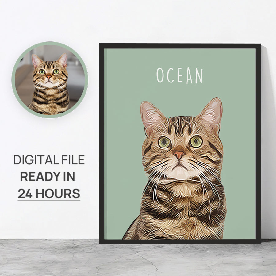 Funny Personalized Dog Portrait Cartoon Vertical Frame Canvas - Gift For Pet Lovers