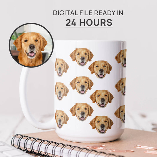Personalized Adorable Pet Face White Mug - Gift for Pet Lovers