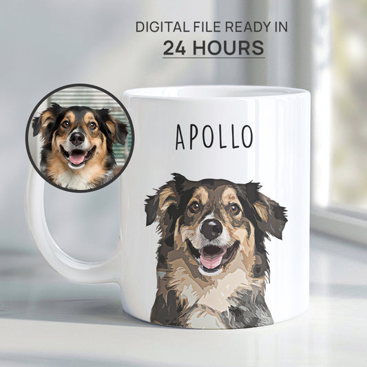 Personalized Super Cute Pet Portrait White Mug - Gift For Pet Lovers