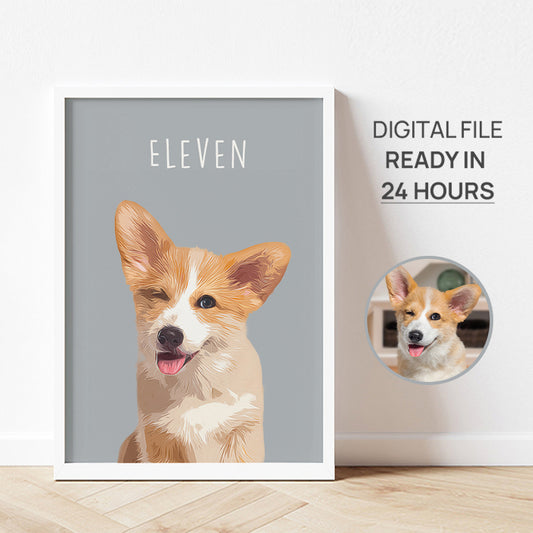 Super Adorable Custom Pet Cartoon Vertical Frame Poster - Gift For Dog Lovers