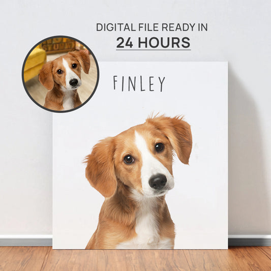 Super Cute Personalized Pet Square Poster - Gift For Dog & Cat Lovers
