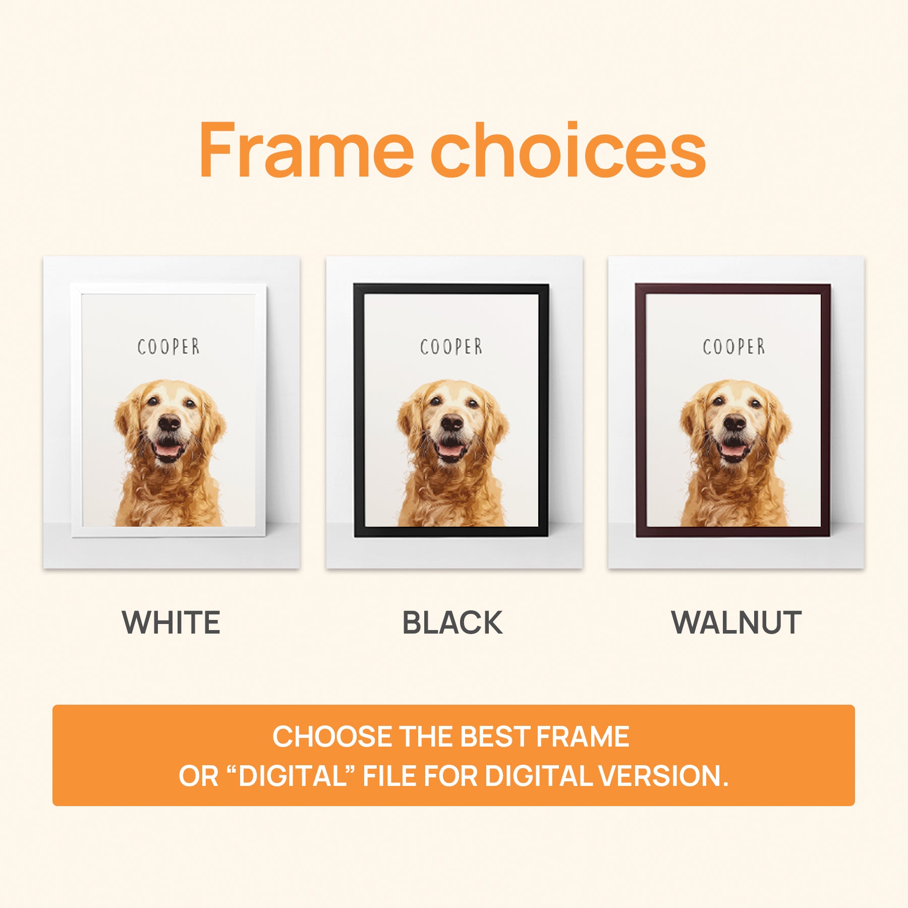 Super Cute Personalized Dog & Cat Vertical Frame Poster - Gift for Bestie
