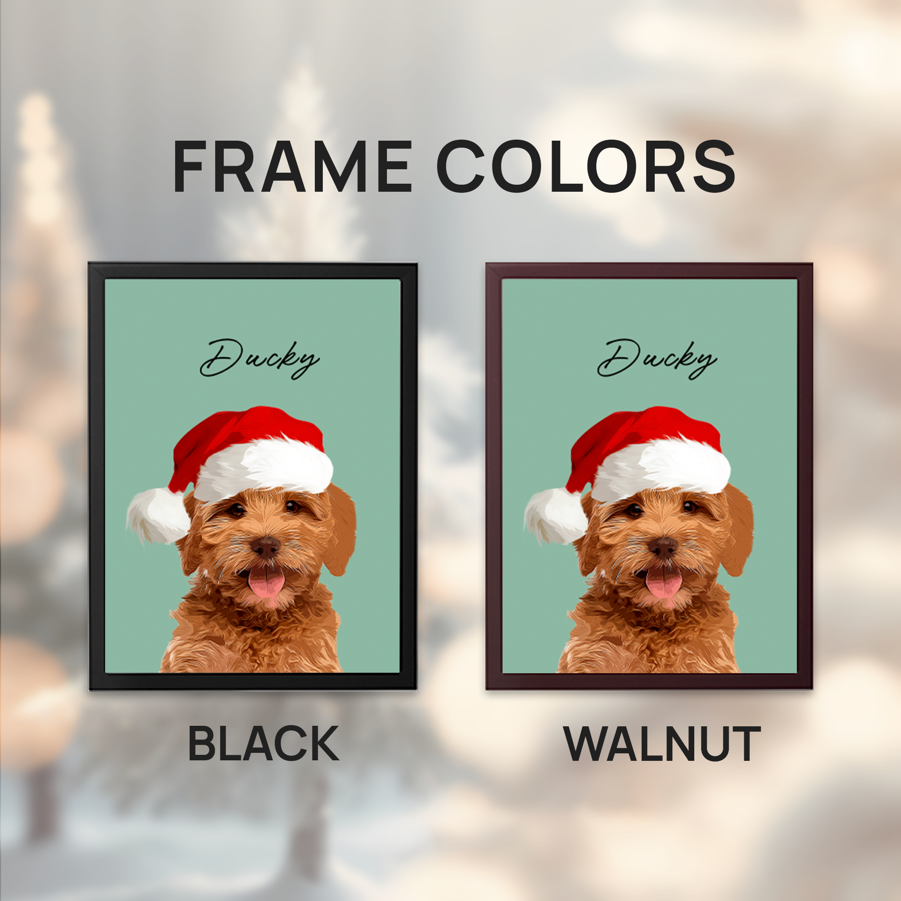 Custom Adorable Pet Photo, Personalized Canvas - Christmas Gift For Pet Owners