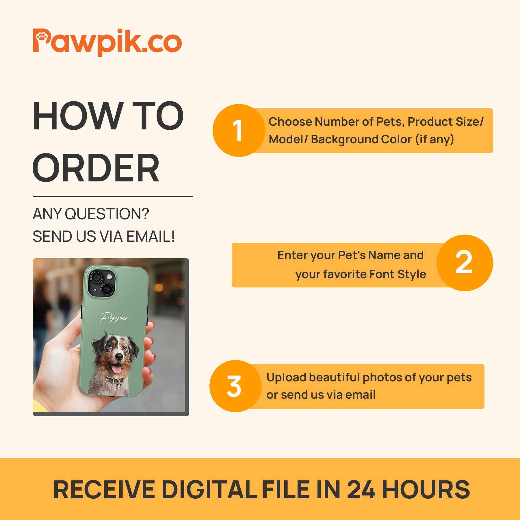 Personalized Adorable Pet Portrait Tough Phone Case - Gift For Pet Lovers