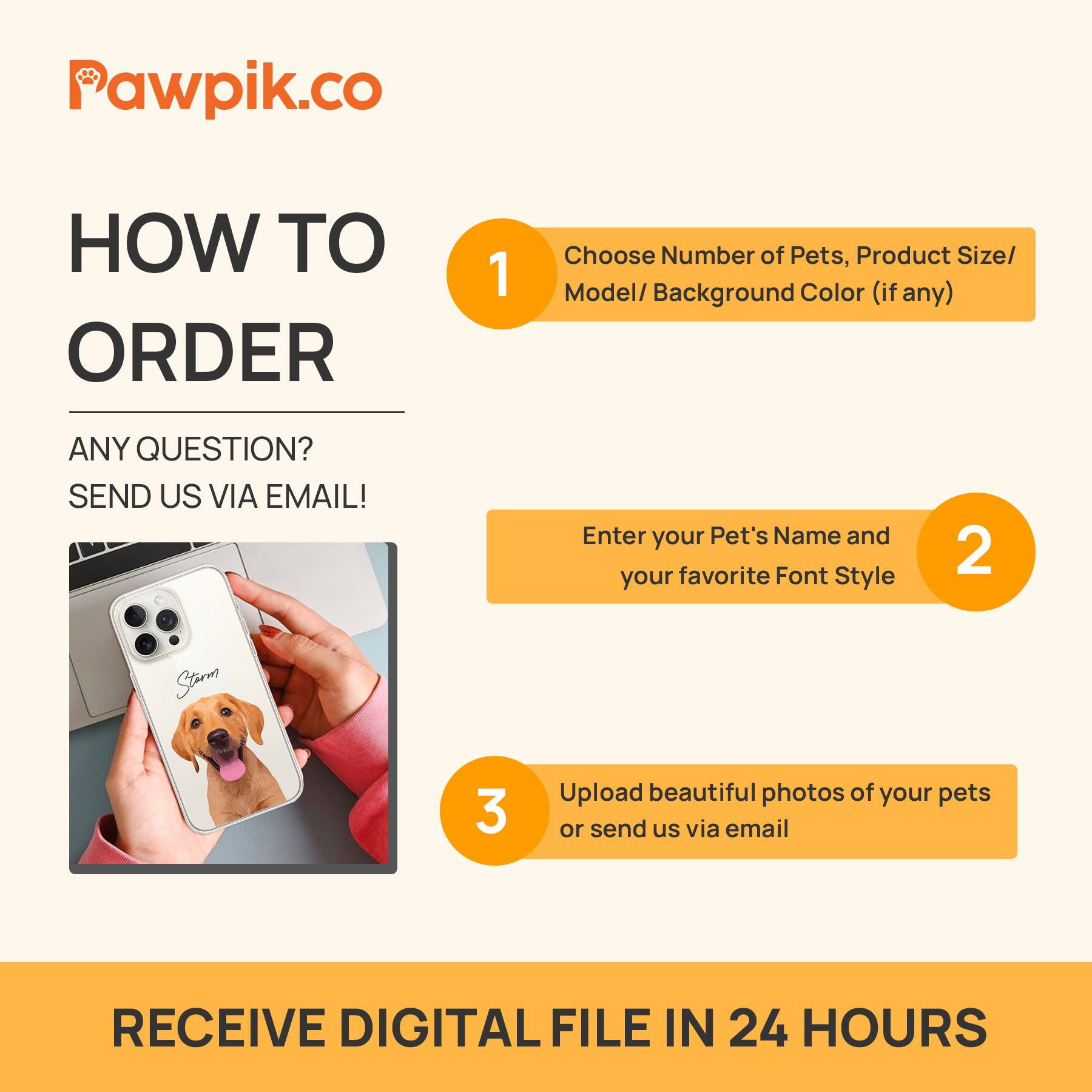 Personalized Adorable Pet Portrait Clear Phone Case - Gift For Cat Lovers