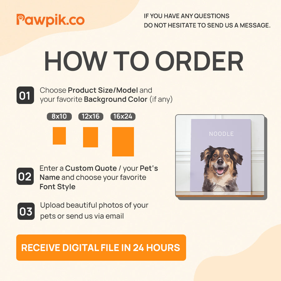 Adorable Personalized Pet Portrait Vertical Poster - Gift For Dog Lovers (N1)