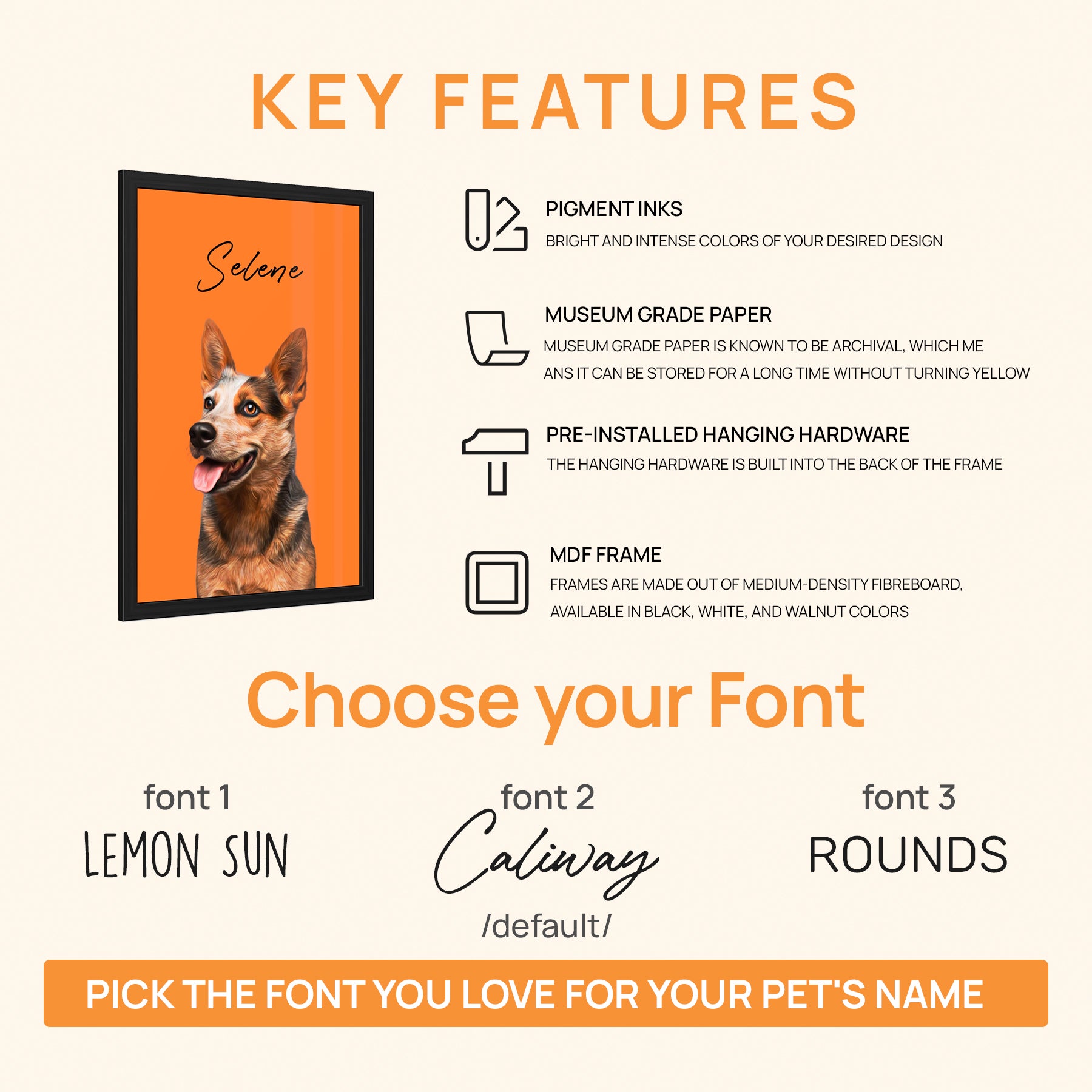 Super Cute Personalized Dog & Cat Vertical Frame Poster - Gift for Bestie